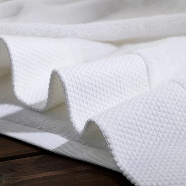 Premium 100% Turkish Cotton Bath Towel Set - White - Image 2